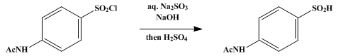 Reaction equation for p-ACETAMINOBENZENESULFINIC ACID (Benzenesulfinic acid, p-acetamido-)