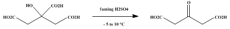 Reaction equation for ACETONEDICARBOXYLIC ACID (Glutaric acid, β-oxo)