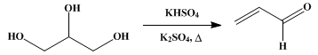 Reaction equation for ACROLEIN
