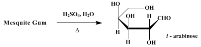 Reaction equation for l-ARABINOSE