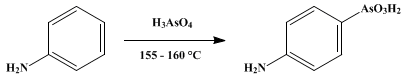 Reaction equation for ARSANILIC ACID