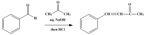 Reaction equation for BENZALACETONE (3-Buten-2-one, 4-phenyl-)