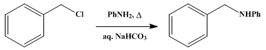 Reaction equation for BENZYLANILINE (Benzylamine, N-phenyl-)