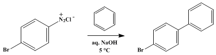 Reaction equation for p-BROMOBIPHENYL (Biphenyl, 4-bromo-)