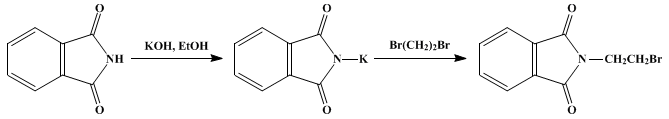 Reaction equation for β-BROMOETHYLPHTHALIMIDE (Phthalimide, N-(2-bromoethyl)-)