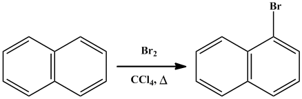 Reaction equation for α-BROMONAPHTHALENE (Naphthalene, 1-bromo-)