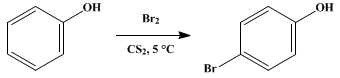Reaction equation for p-BROMOPHENOL (Phenol, p-bromo-)