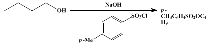Reaction equation for n-BUTYL p-TOLUENESULFONATE (p-Toluenesulfonic acid, butyl ester)