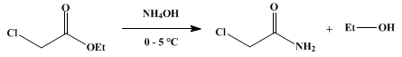 Reaction equation for CHLOROACETAMIDE (Acetamide, α-chloro-)