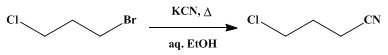 Reaction equation for γ-CHLOROBUTYRONITRILE (Butyronitrile, γ-chloro-)