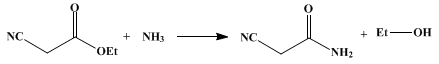 Reaction equation for CYANOACETAMIDE