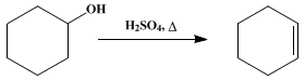 Reaction equation for CYCLOHEXENE