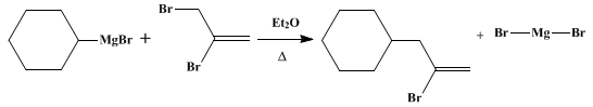 Reaction equation for 3-CYCLOHEXYL-2-BROMOPROPENE (Propene, 2-bromo-3-cyclohexyl-)