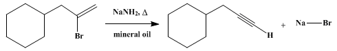 Reaction equation for 3-CYCLOHEXYLPROPINE (Propyne, 3-cyclohexyl-)