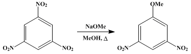 Reaction equation for 3,5-DINITROANISOLE (Anisole, 3,5-dinitro-)