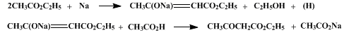 Reaction equation for ETHYL ACETOACETATE (Acetoacetic acid, ethyl ester)