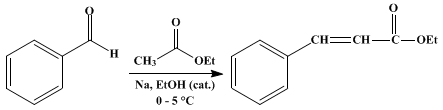 Reaction equation for ETHYL CINNAMATE