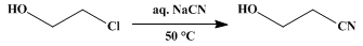 Reaction equation for ETHYLENE CYANOHYDRIN (Hydracrylonitrile)