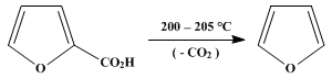 Reaction equation for FURAN