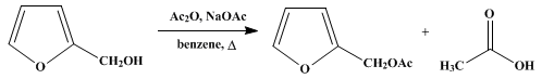 Reaction equation for 2-FURYLMETHYL ACETATE (Furfuryl alcohol, acetate)