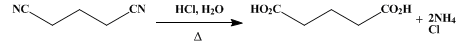 Reaction equation for GLUTARIC ACID ((A) (from Trimethylene Cyanide))