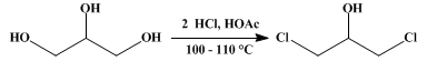 Reaction equation for GLYCEROL α,γ-DICHLOROHYDRIN (2-Propanol, 1,3-dichloro-)