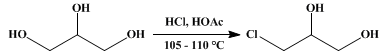 Reaction equation for GLYCEROL α-MONOCHLOROHYDRIN (1,2-Propanediol, 3-chloro-)