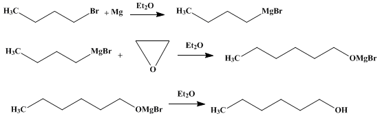 Reaction equation for n-HEXYL ALCOHOL