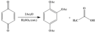 Reaction equation for HYDROXYHYDROQUINONE TRIACETATE (1,2,4-Benzenetriol, triacetate)