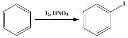 Reaction equation for IODOBENZENE (Benzene, iodo-)
