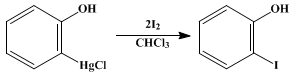 Reaction equation for o-IODOPHENOL (Phenol, o-iodo-)