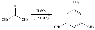Reaction equation for MESITYLENE