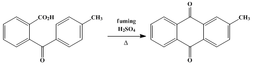 Reaction equation for β-METHYLANTHRAQUINONE (Anthraquinone, 2-methyl-)
