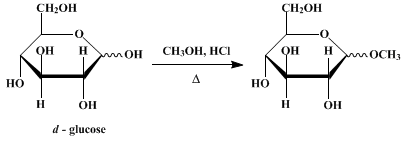 Reaction equation for α-METHYL d-GLUCOSIDE (Glucoside, α-methyl-, d-)