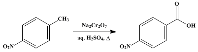 Reaction equation for p-NITROBENZOIC ACID (Benzoic acid, p-nitro-)