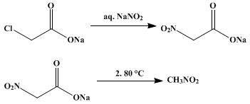 Reaction equation for NITROMETHANE (Methane, nitro-)