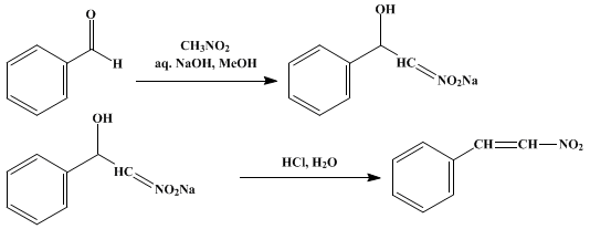 Reaction equation for NITROSTYRENE (Styrene, β-nitro-)