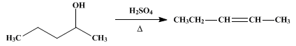 Reaction equation for 2-PENTENE