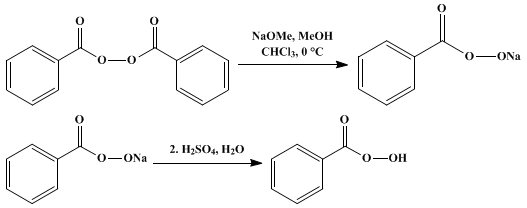 Reaction equation for PERBENZOIC ACID