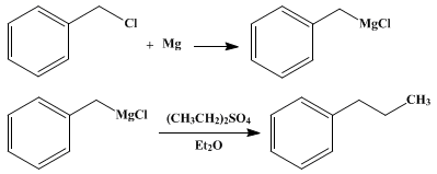 Reaction equation for n-PROPYLBENZENE (Benzene, propyl-)