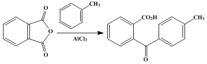 Reaction equation for p-TOLUYL-o-BENZOIC ACID (Benzoic acid, o-(p-toluyl)-)