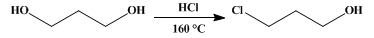 Reaction equation for TRIMETHYLENE CHLOROHYDRIN (1-Propanol, 3-chloro-)