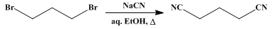 Reaction equation for TRIMETHYLENE CYANIDE (Glutaronitrile)