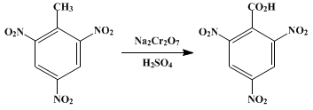 Reaction equation for 2,4,6-TRINITROBENZOIC ACID (Benzoic acid, 2,4,6-trinitro-)
