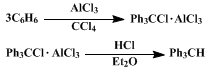Reaction equation for TRIPHENYLMETHANE (Methane, triphenyl-)