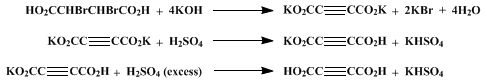 Reaction equation for ACETYLENEDICARBOXYLIC ACID