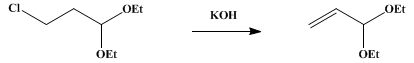 Reaction equation for ACROLEIN ACETAL (Acrolein, diethyl acetal)