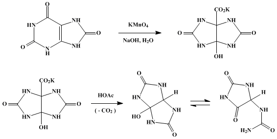 Reaction equation for ALLANTOIN