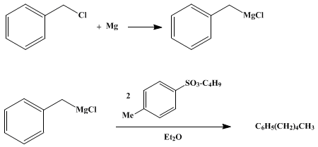 Reaction equation for n-AMYLBENZENE (Benzene, amyl-)