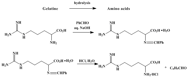 Reaction equation for d-ARGININE HYDROCHLORIDE